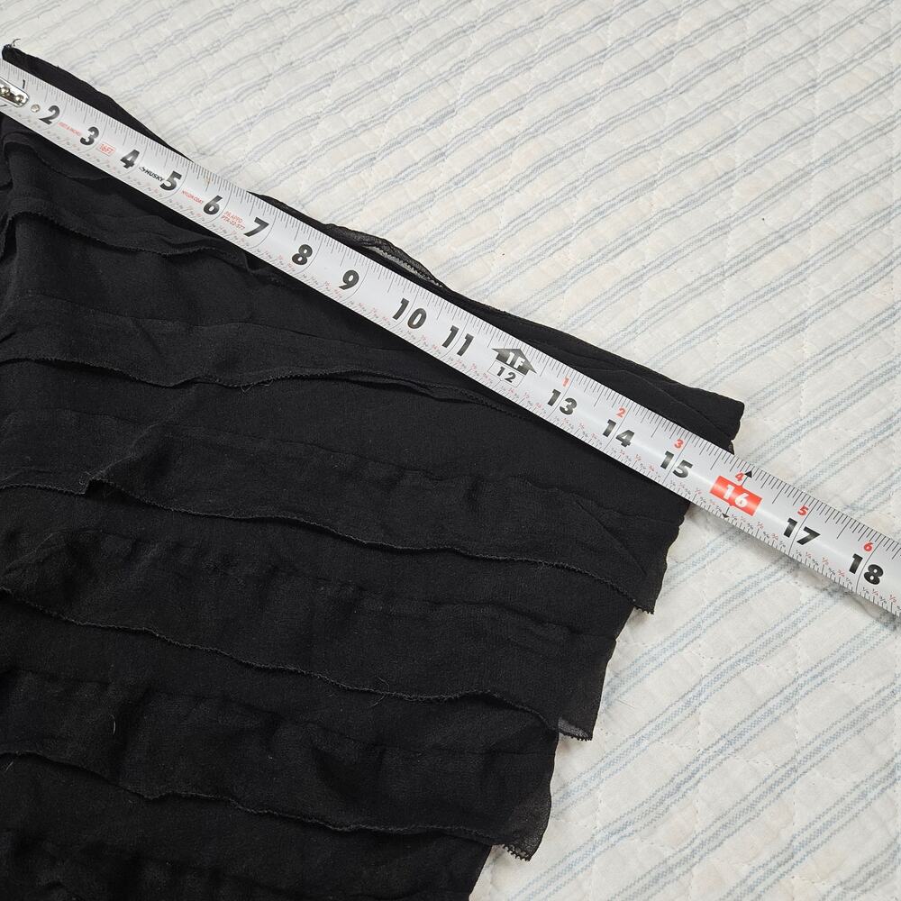 Ralph Lauren Black Label Silk Skirt Asymmetrical Hem Elevated Basic - Size 8 - Picture 7 of 7